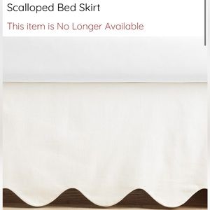 PAIR of Pottery Barn Kids scalloped twin bed skirts. New without packaging!